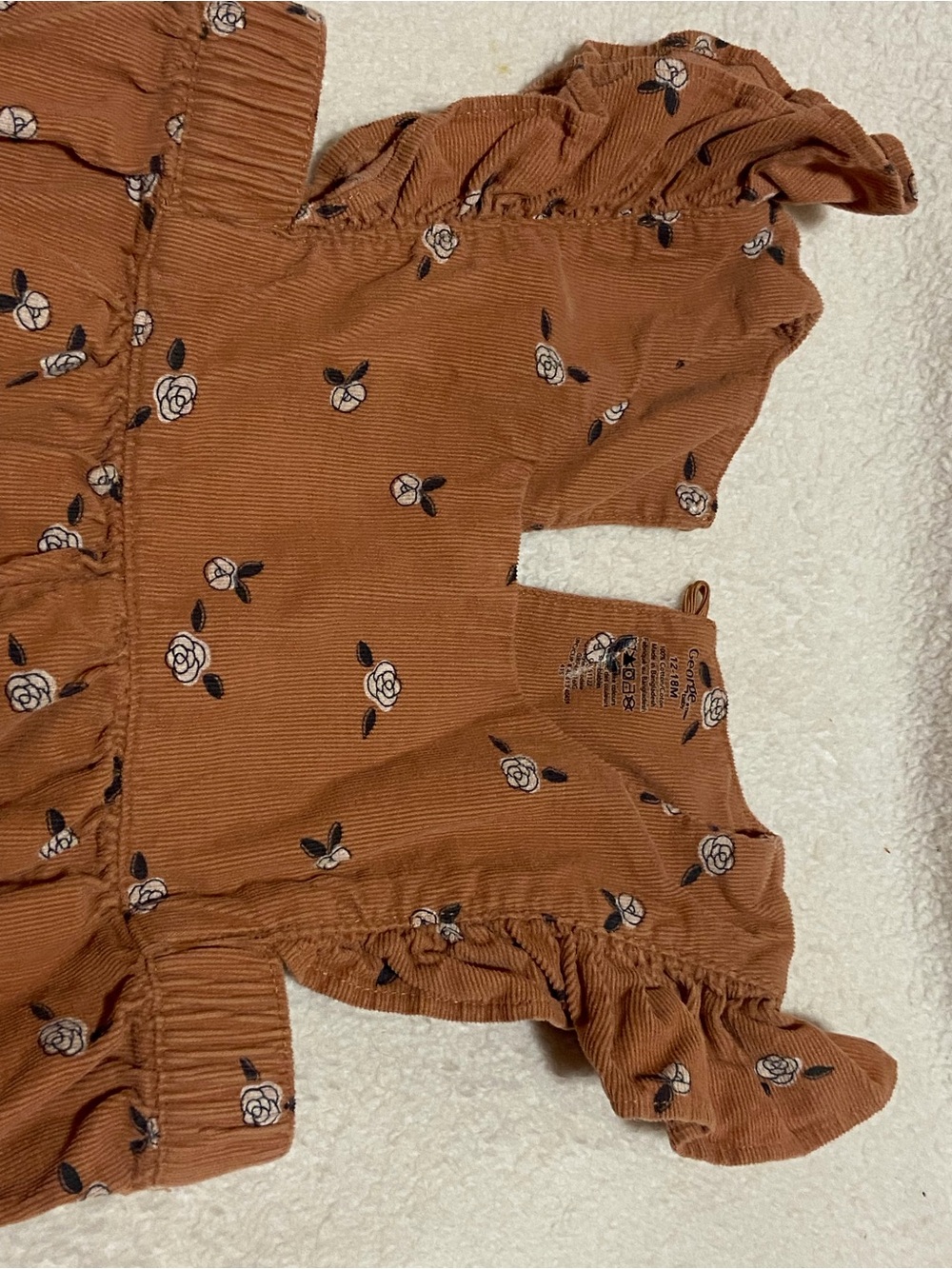 George Rust Floral Ruffle Romper - Picture 4 of 4